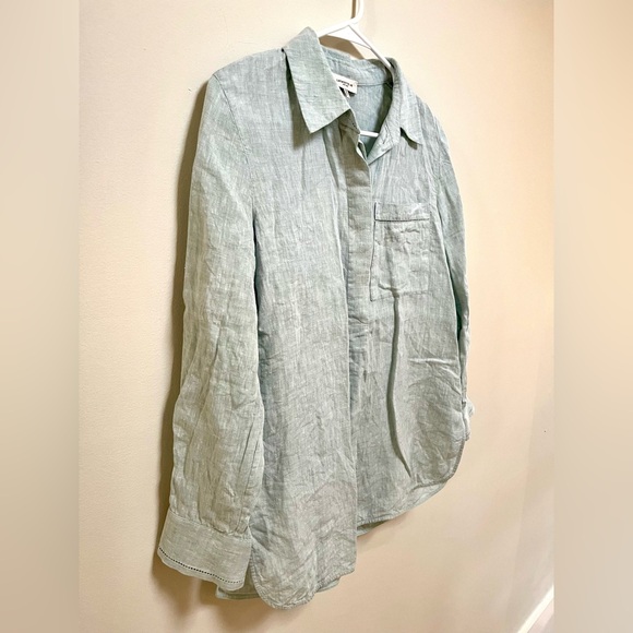 LAFAYETTE 148 Ruxton Illustrious Linen Shirt size Small - Picture 4 of 10